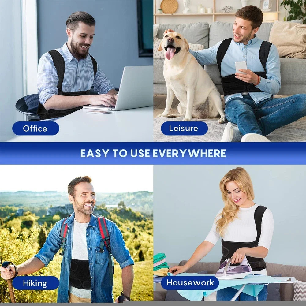 Posture Corrector-Back Brace for Men & Women- Fully Adjustable Straightener for Mid,Upper Spine Support- Neck,Shoulder, Clavicle