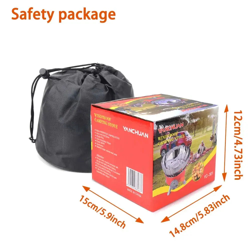 2800W Windproof Portable Outdoor Stove Camping Gas Stove Picnic Burner with Storage Bag For Hiking WardBoyzPROShop