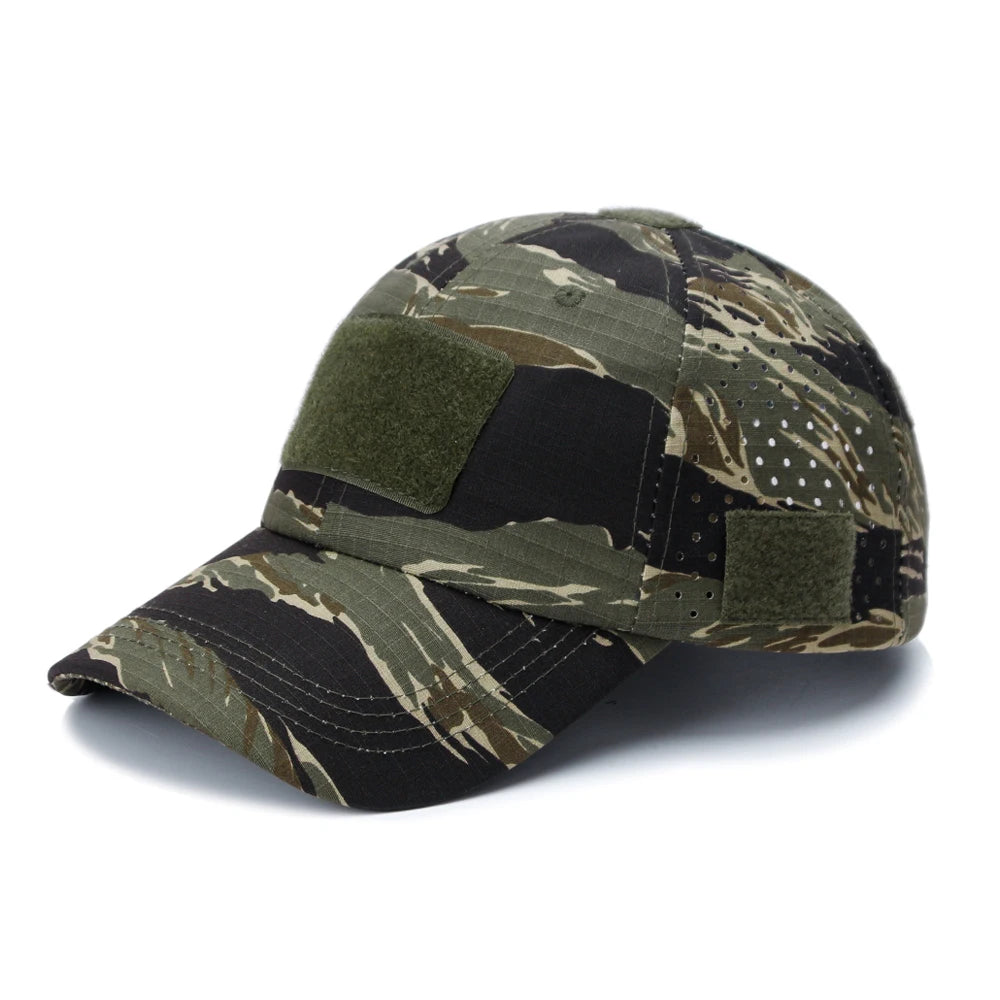Unisex Camouflage Outdoor Baseball Cap Breathable Sun Protection Hat For Hunting Hiking Running Fishing Camping