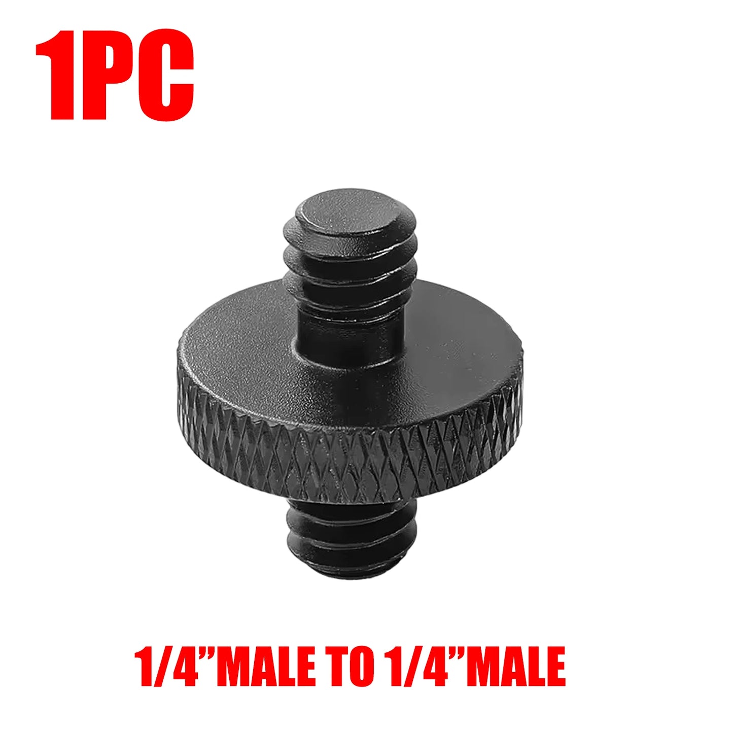 1/4" Male To 1/4" Male Tripod Screw Threaded Standard Camera Cage Mount Threaded Light Stand Screws Double Head Converters