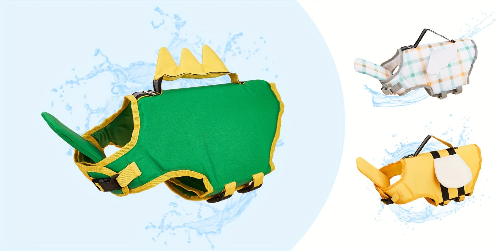Adorable Bee-Themed Dog Life Jacket with Dinosaur Wings - Adjustable Safety Swim Vest for Small to Large Breeds, Hand-Wash Only, Dog Life Jacket for Swimming WardBoyzPROShop