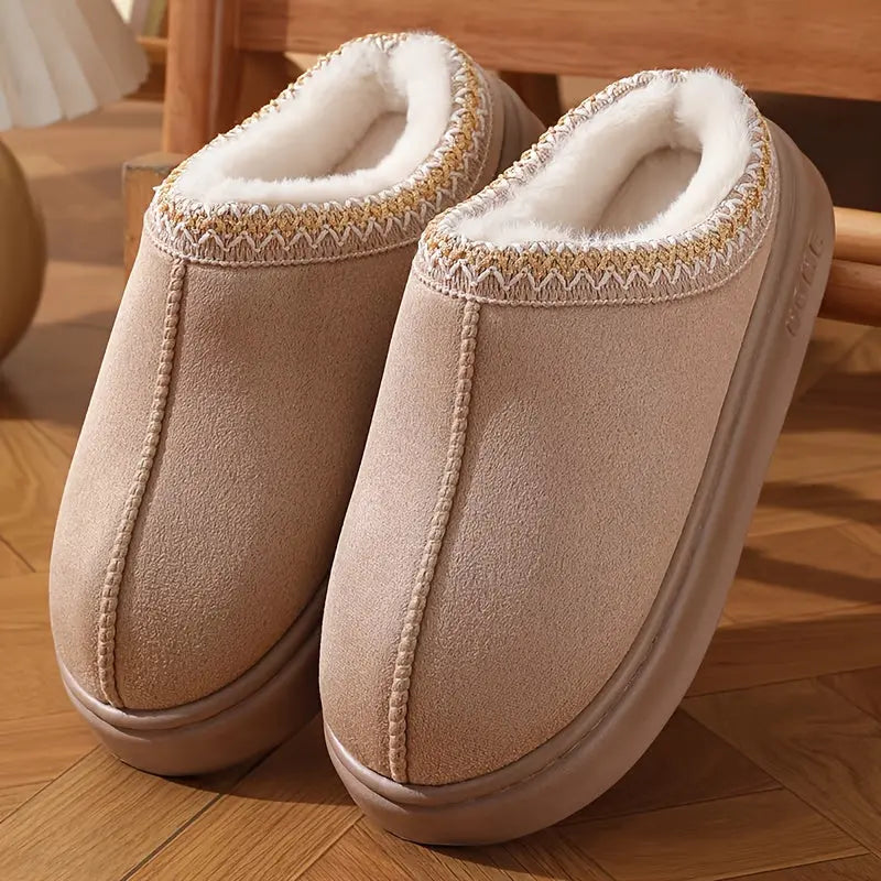 Winter Lace Fashion Cotton Slippers For Men And Women Casual Couples Indoor And Outdoor Warm Cotton Shoes, Cold And Comfortable Shoes, Bread Shoes WardBoyzPROShop
