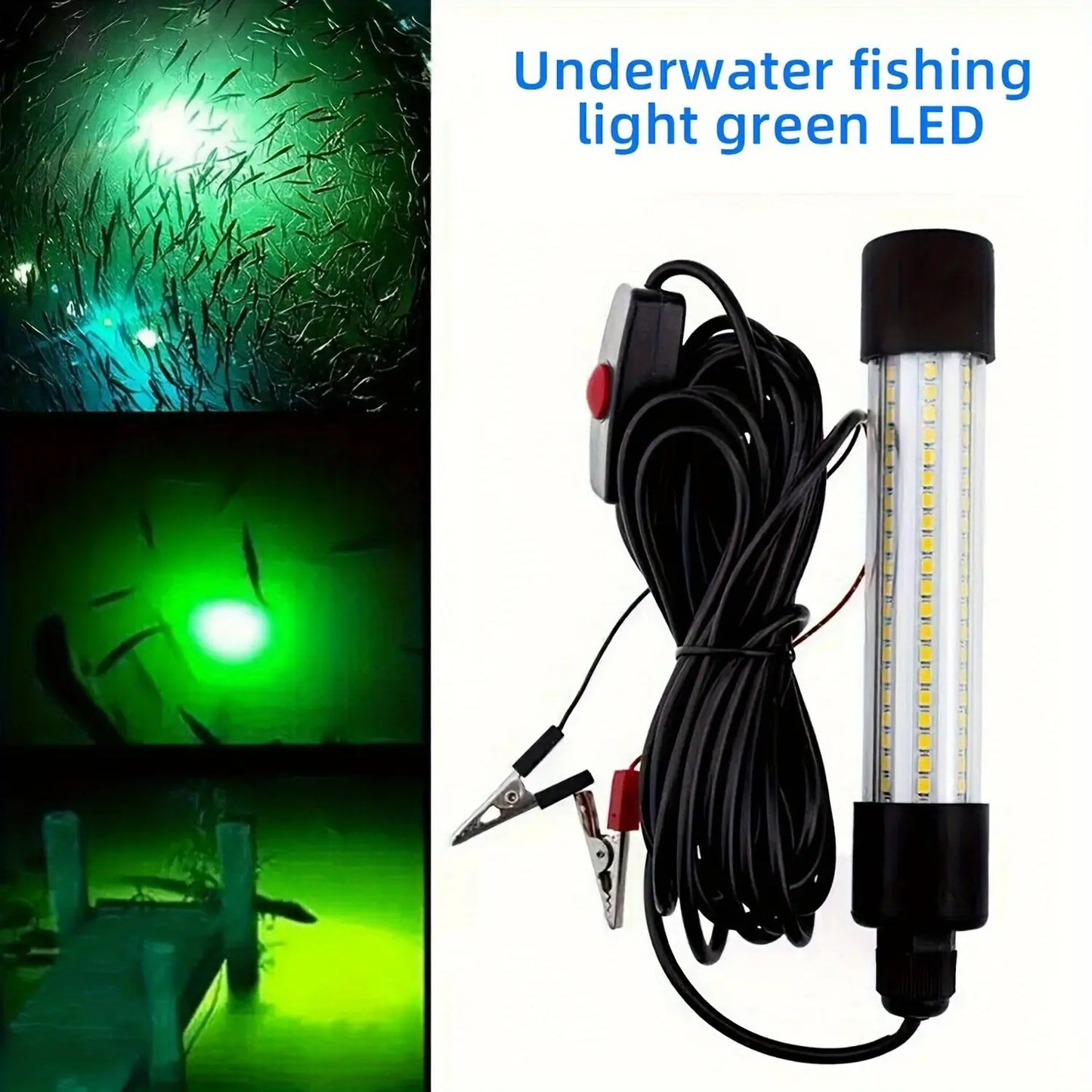 1200LM High-Powered LED Underwater Fishing Light Stick - Attracts Fish, Squid, and Prawns from 50-100m Distance - Battery Powered, Waterproof, and Durable PPS Material WardBoyzPROShop