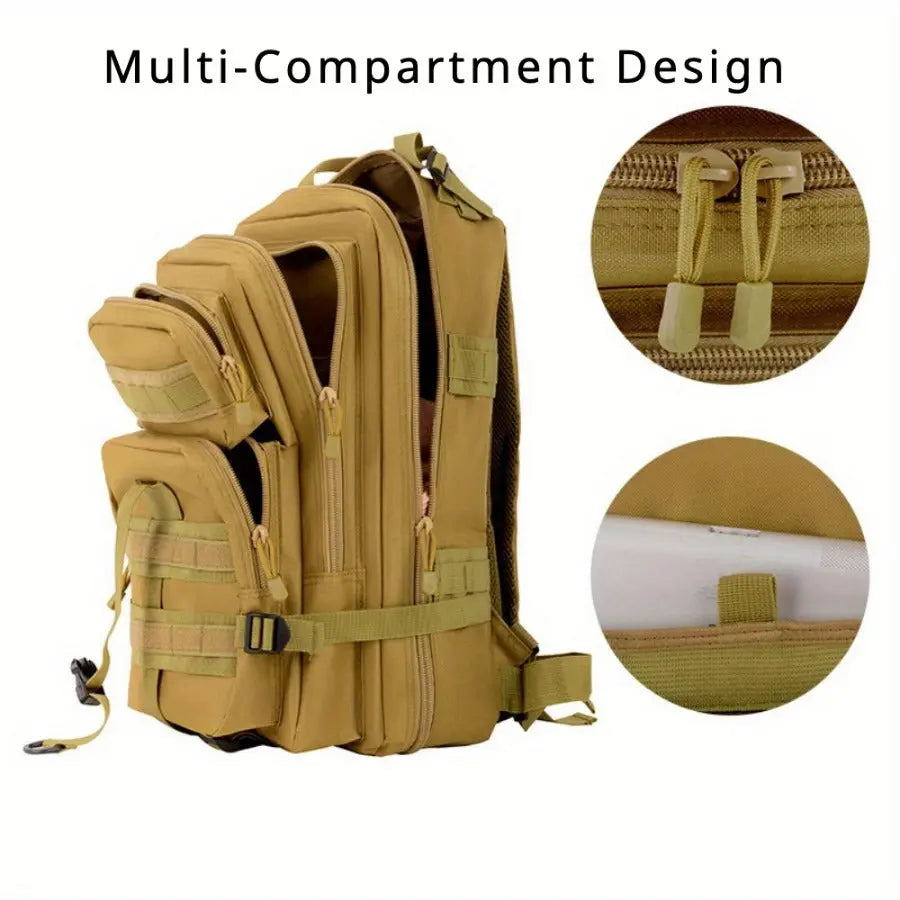 35L Large Capacity Rugged Outdoor Adventure Bag with All-Weather Protection & Multi-Compartment Design for Camping, Hiking & Travel WardBoyzPROShop
