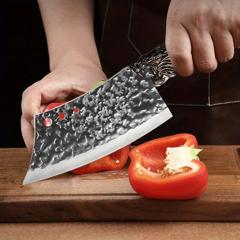 Professional Stainless Steel Chef Knife Set 7-Piece Handmade Forged Replaceable Blade Butcher Kitchen Scissors Super Sharp Bone Picking Duck Fish Cutter WardBoyzPROShop