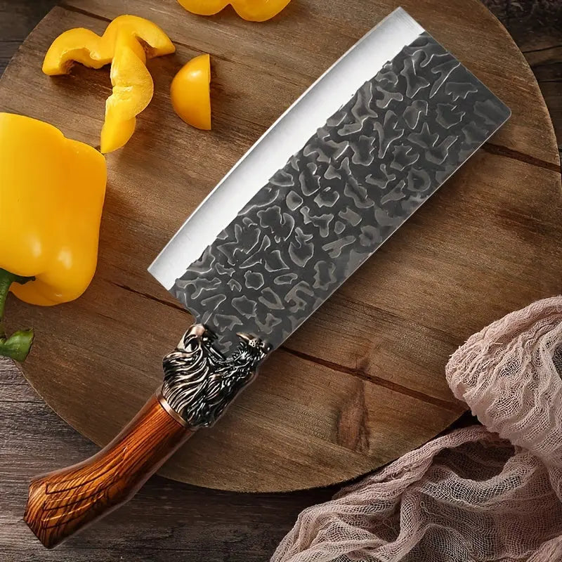 Professional Stainless Steel Chef Knife Set 7-Piece Handmade Forged Replaceable Blade Butcher Kitchen Scissors Super Sharp Bone Picking Duck Fish Cutter WardBoyzPROShop