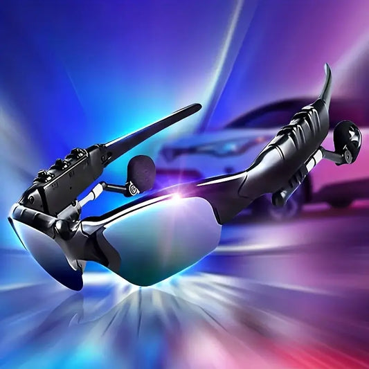 1pc UV Resistant Sport Glasses With Wireless Headset - Perfect For Cycling, Driving, Fishing, Travel And Outdoor Activities Wireless Glasses: Anti-Ray Stereo Music Headphones With Hands-Free Calling For All Cell Phones WardBoyzPROShop