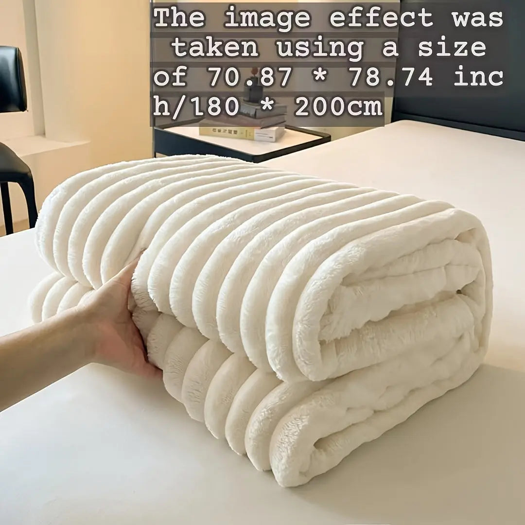 Luxurious Faux Rabbit Fur Throw Blanket - Soft, Warm & Cozy for Couch, Bed, Office, and Travel - Versatile All-Season Gift, Christmas present WardBoyzPROShop