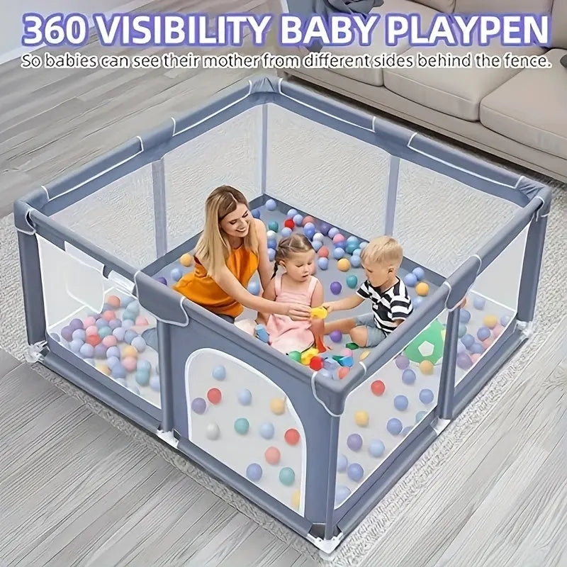 Secure Baby Gate Play Enclosure With Soft Breathable Mesh, Baby Activity/play Enclosure, Toddler Portable Baby Play Area, Indoor And Outdoor, Large Children's Activity Center WardBoyzPROShop