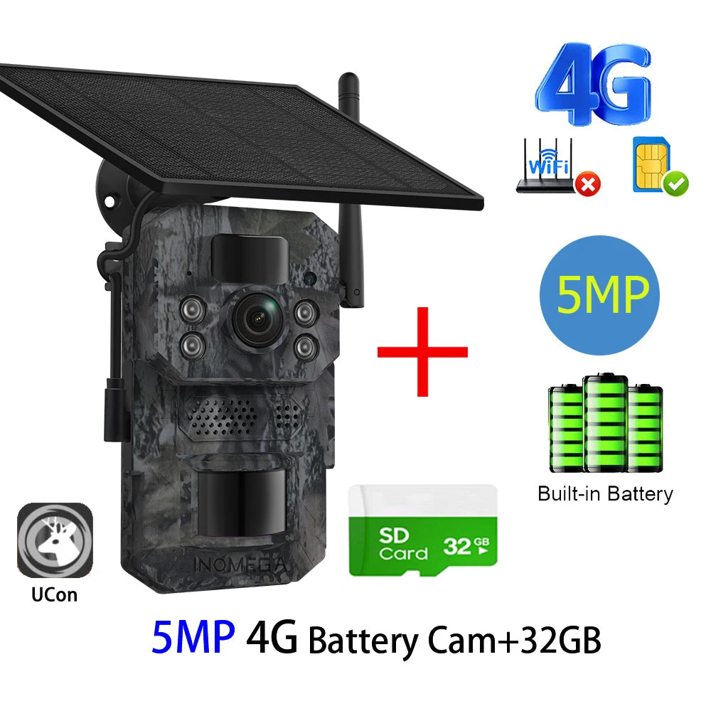 Hunting Trail Cameras 5MP With 940nm Infrared Night Vision Wild Camera Waterproof For Wildlife Monitoring and Scouting