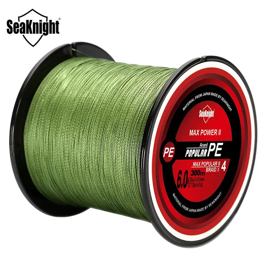 SeaKnight Brand TriPoseidon Series 4 Strands 300M PE Braided Fishing Line 8-60LB Multifilament Fishing Line Smooth Carp Fishing WardBoyzPROShop
