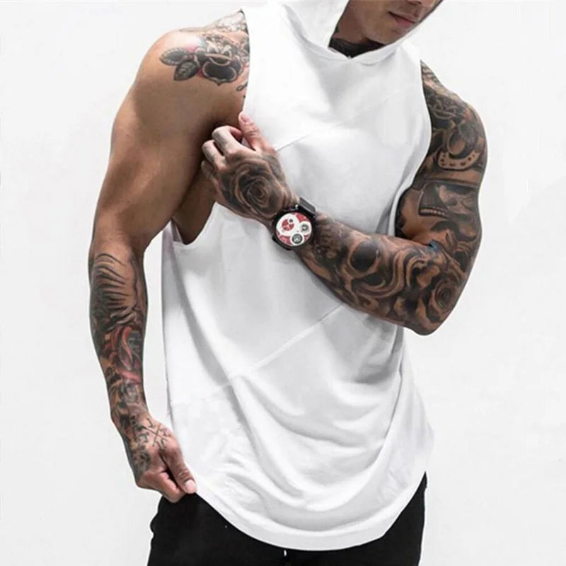Brand Clothing Bodybuilding Muscle Guys Fitness Mens Gym Hooded Tank Top Vest Stringer Sportswear Cotton Sleeveless Shirt Hoodie WardBoyzPROShop