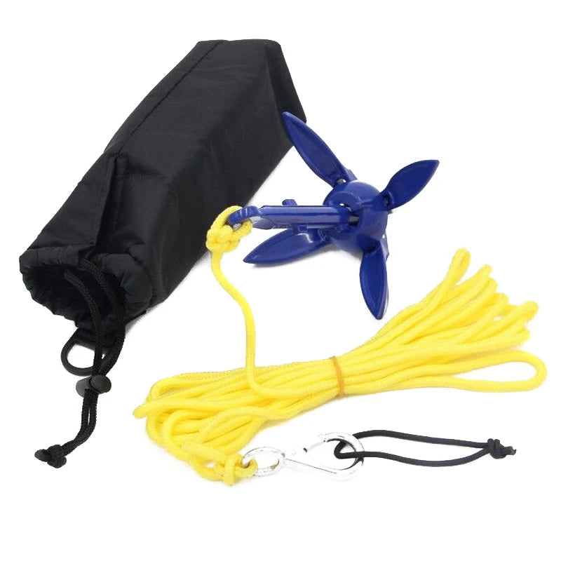 Foldable Aluminum Anchor Kit with Rope for Canoe Kayak Small Boat F-Best WardBoyzPROShop