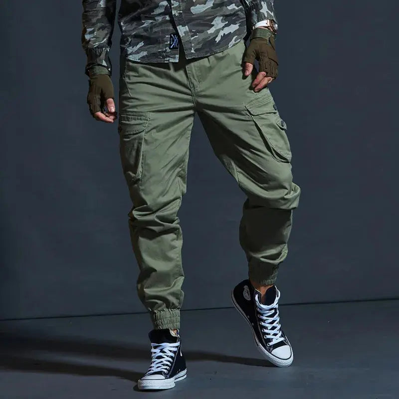 High Quality Khaki Casual Pants Men Tactical Joggers Camouflage Cargo Pants Multi-Pocket Fashions Black Army Trousers Work Wear WardBoyzPROShop