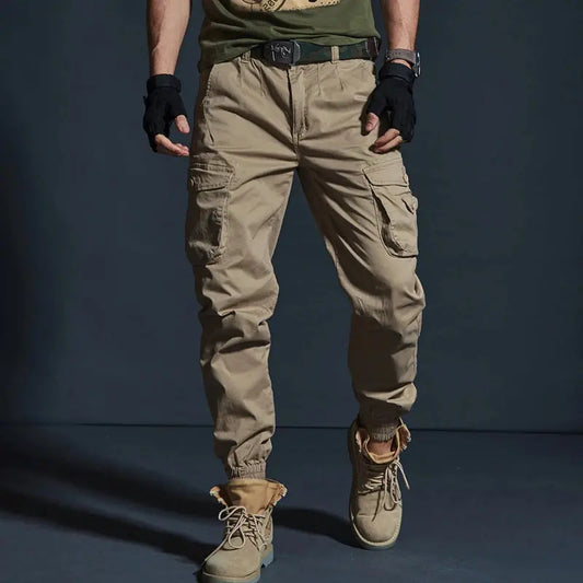 High Quality Khaki Casual Pants Men Tactical Joggers Camouflage Cargo Pants Multi-Pocket Fashions Black Army Trousers Work Wear WardBoyzPROShop