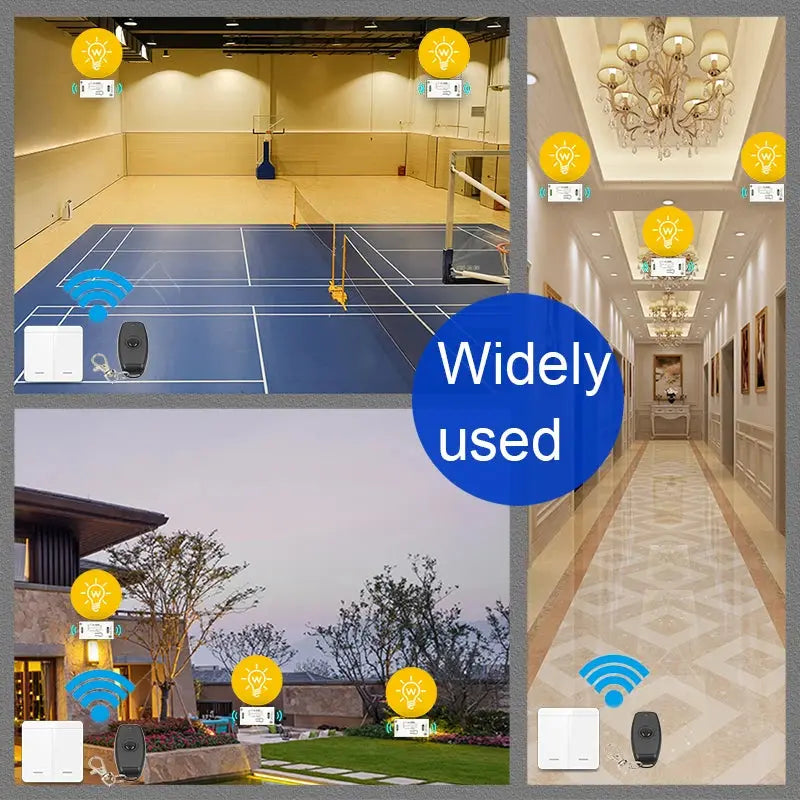 433Mhz Smart Light Switch LED Push Button Switch Universal Wireless Remote Control AC90~250V 10A 1CH Relay controller for Lamp WardBoyzPROShop