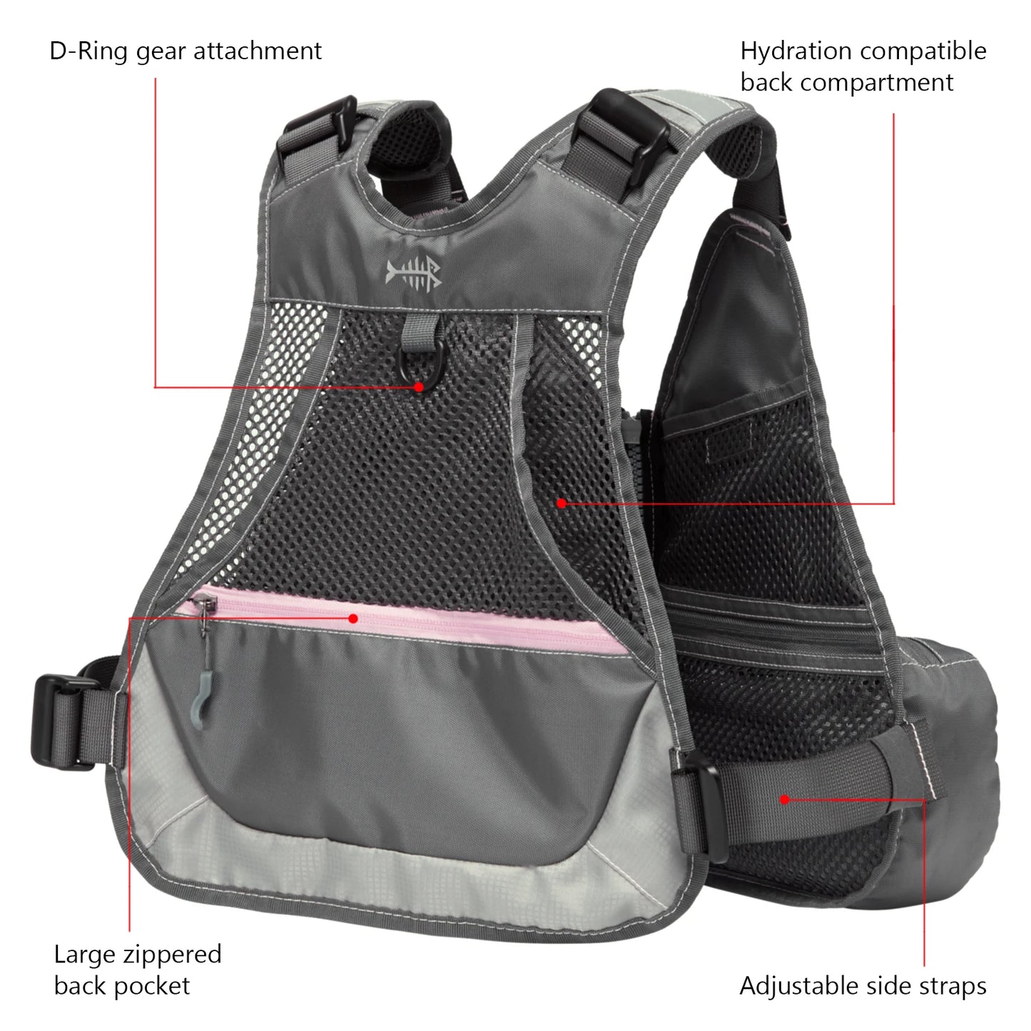 Bassdash FV09 Fly Fishing Vest for Youths Kids Adjustable Size with Multiple Pockets Trout Bass Fishing Gear