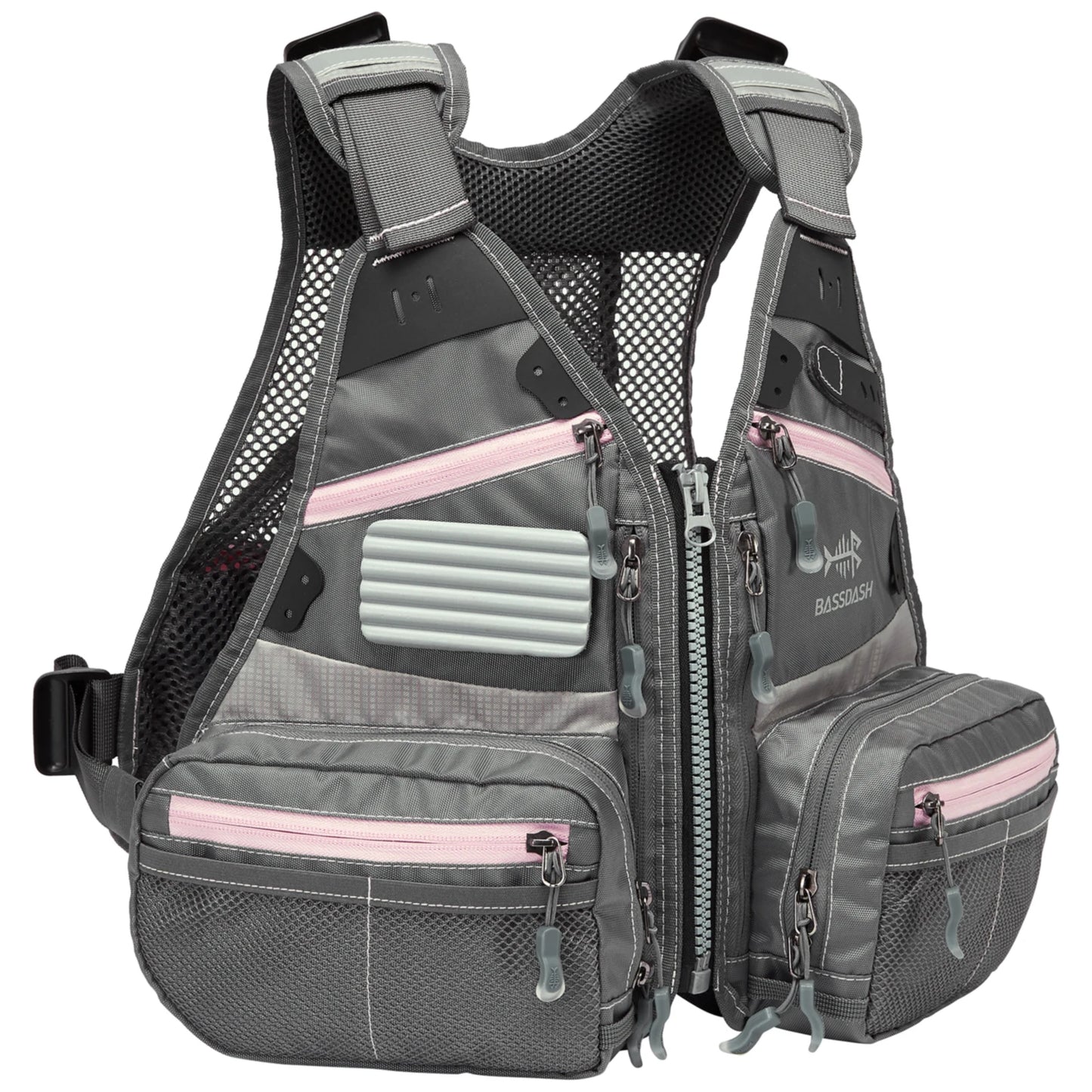Bassdash FV09 Fly Fishing Vest for Youths Kids Adjustable Size with Multiple Pockets Trout Bass Fishing Gear