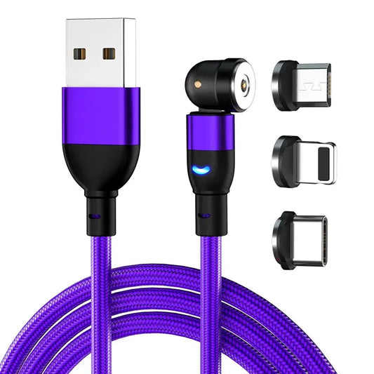 540 Degrees Rotating Magnetic Cable USB IPone Type C Micro Phone Cable For iPhone13 12 11 X Pro Max Samsung Xiaomi USB Cord Wire WardBoyzPROShop