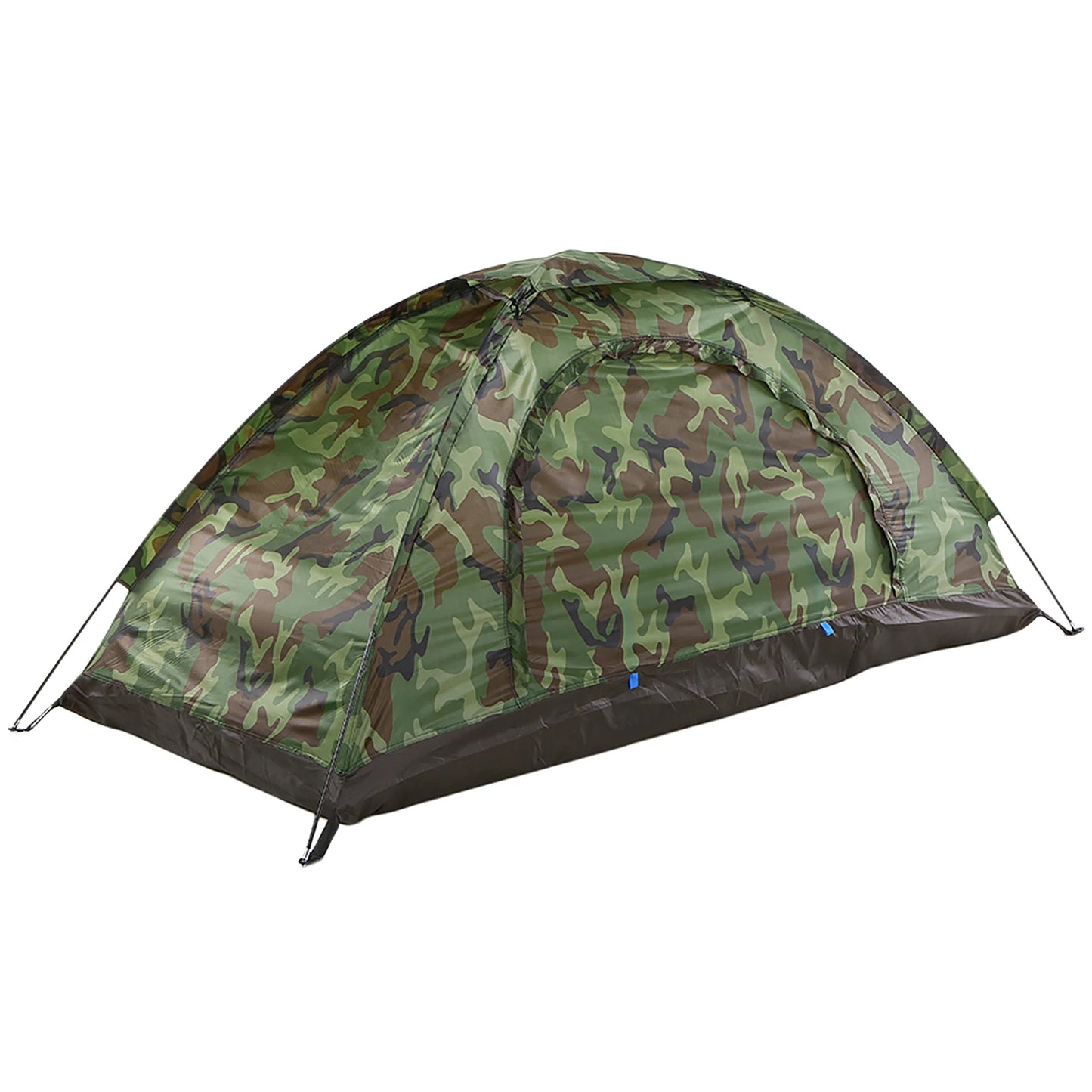 Camping Tent Waterproof Windproof UV Sunshade Canopy for 1/2 Person Single Layer Outdoor Portable Camouflage Tent Equipment