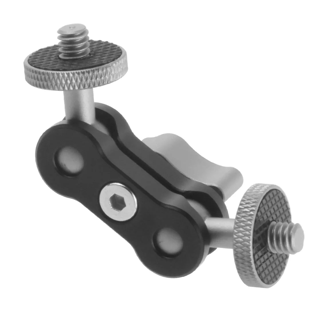Dual Ball Head Magic Arm Swivel Mount Adapter with 1/4'' Screw for DJI OSMO360 for DSLR Camera Video Monitor Light Mic Bracket