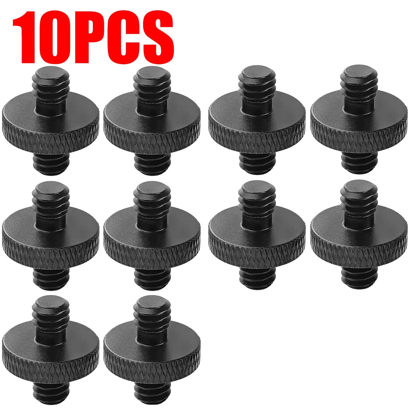 1/4" Male To 1/4" Male Tripod Screw Threaded Standard Camera Cage Mount Threaded Light Stand Screws Double Head Converters