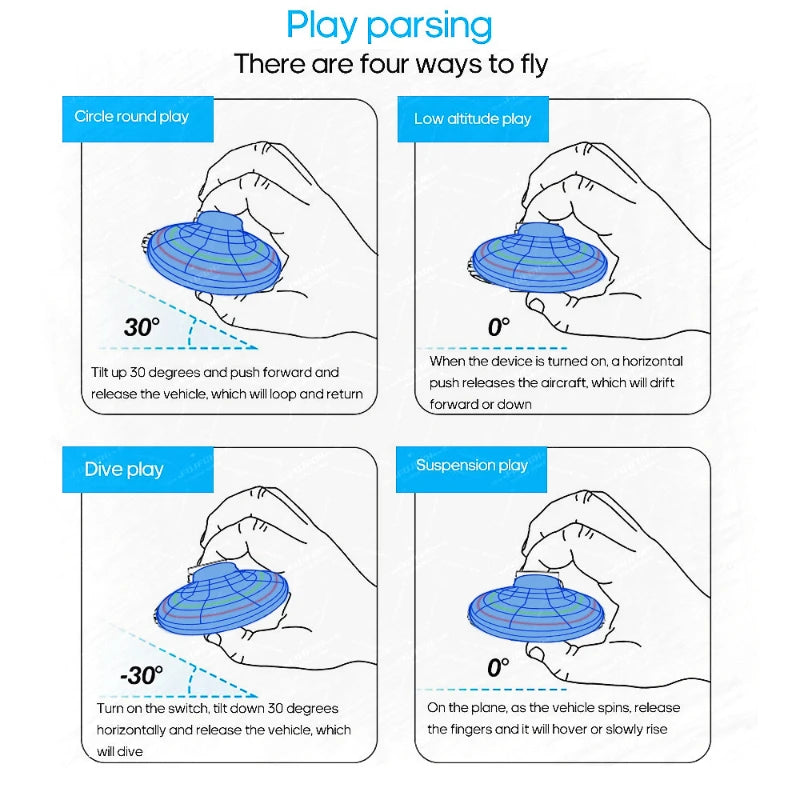 Flying Ball Luminous Mini Drone Light Magic Spinner Ball Induction Quadcopter Aircraft Drone Kids Toys Christmas Birthday Gifts