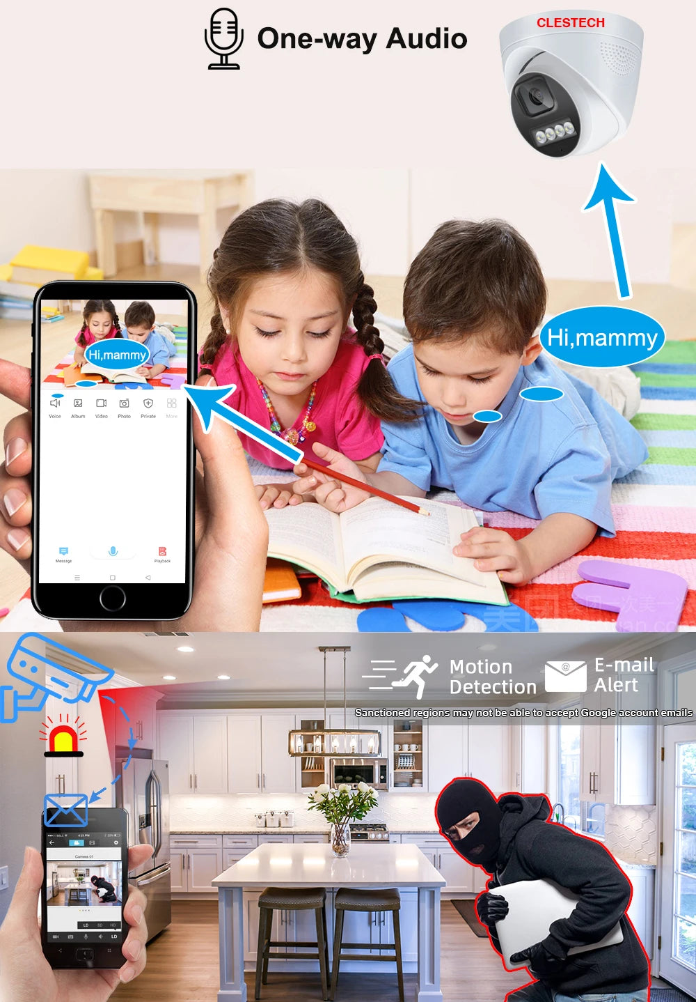 5MP/4MP AI POE Dome Camera - Full Color & Infrared Dual Light, Built-in Mic, RTSP, XMEYE, Semi-ball Design for Home Security