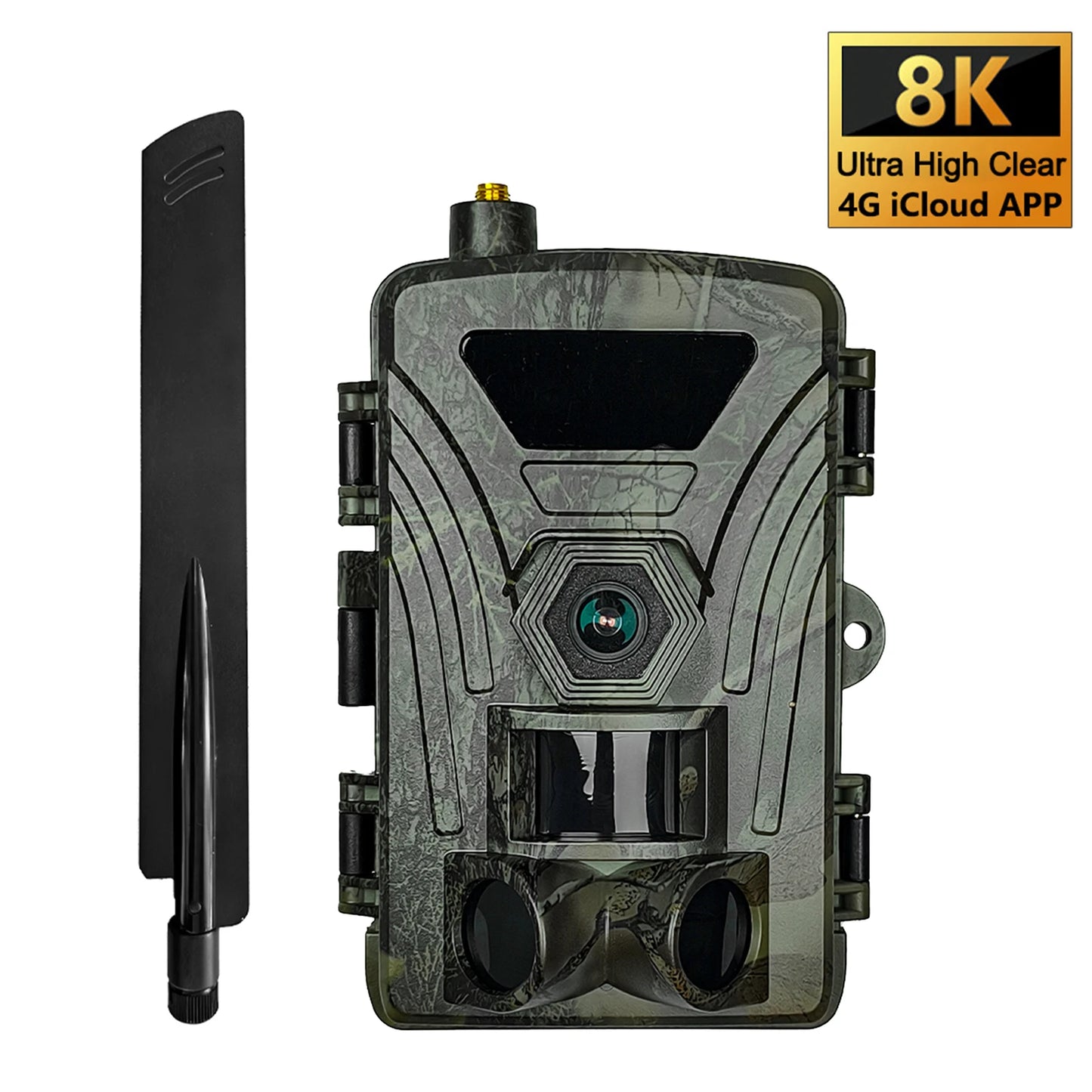 4G Trail Camera 8K Video 60MP Images PIR120°15M-20M Super-Fast Reflex Trigger Wildlife Camera with APP Cloud Storage Infrared Ca