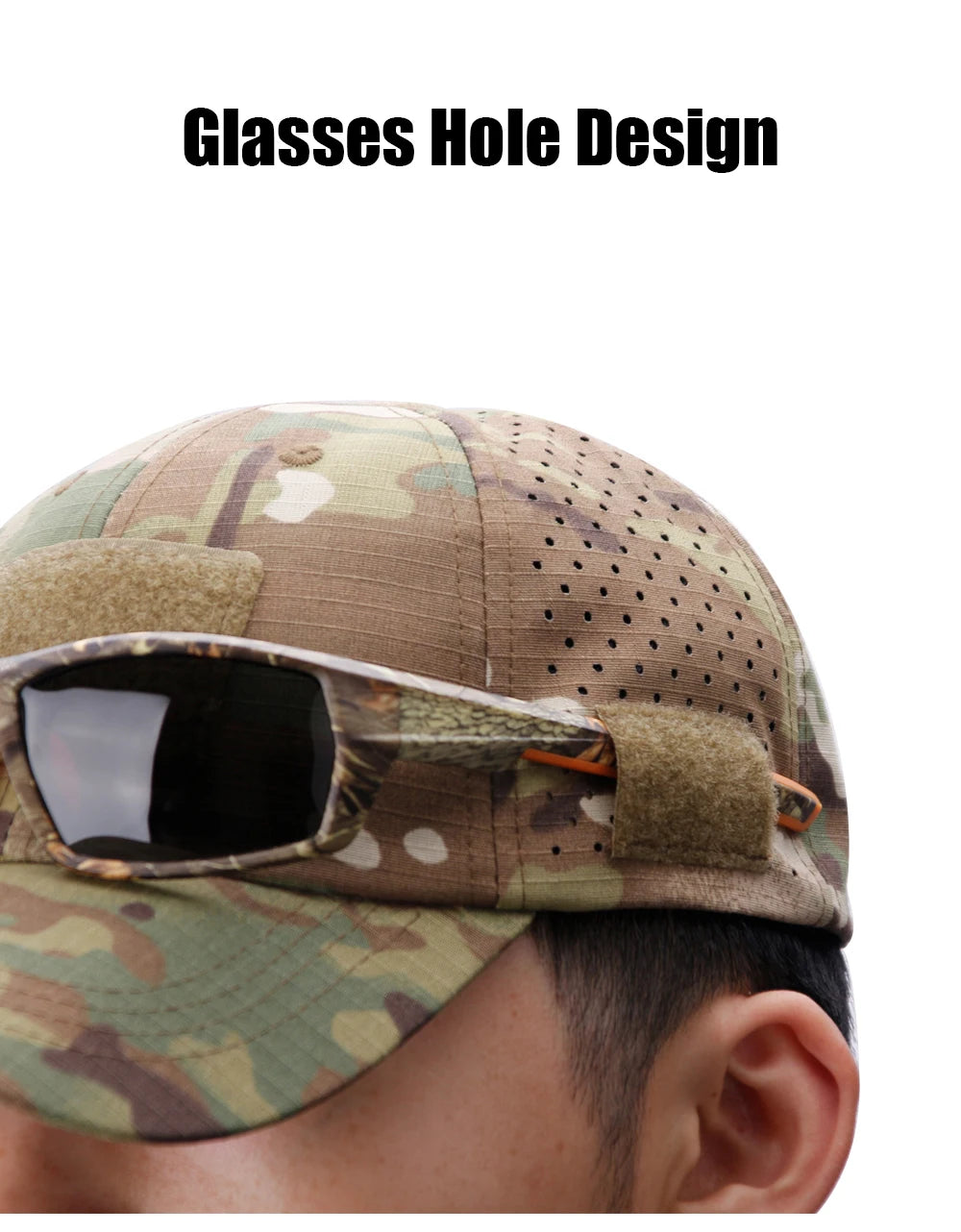 Unisex Camouflage Outdoor Baseball Cap Breathable Sun Protection Hat For Hunting Hiking Running Fishing Camping