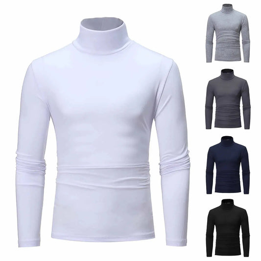 New Men's handsome half turtleneck bottom shirt,  gentle and comfortable, suitable for autumn, winter, senior undershirt WardBoyzPROShop