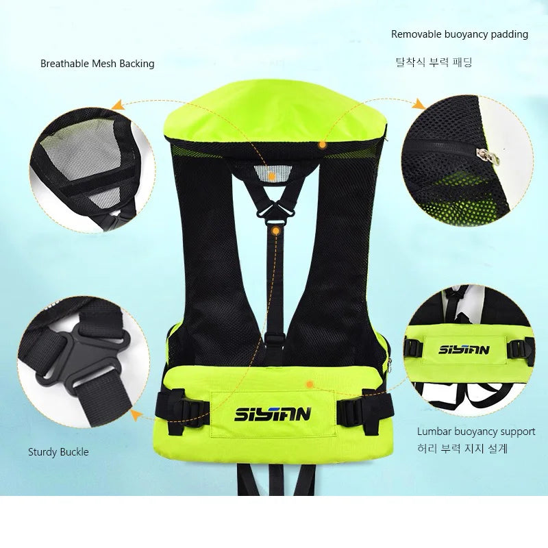Adult Fishing Life Jacket Large Buoyancy Rock Luya Fishing Vest with Big Pocket Boat Vest Professional Sea Fishing Float Suit