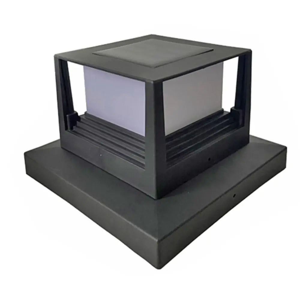 Square Fence Gate Pillar Lamp Waterproof Solar Powered Solar Column Light Lighting LED Fence Post Light Garden Decoration
