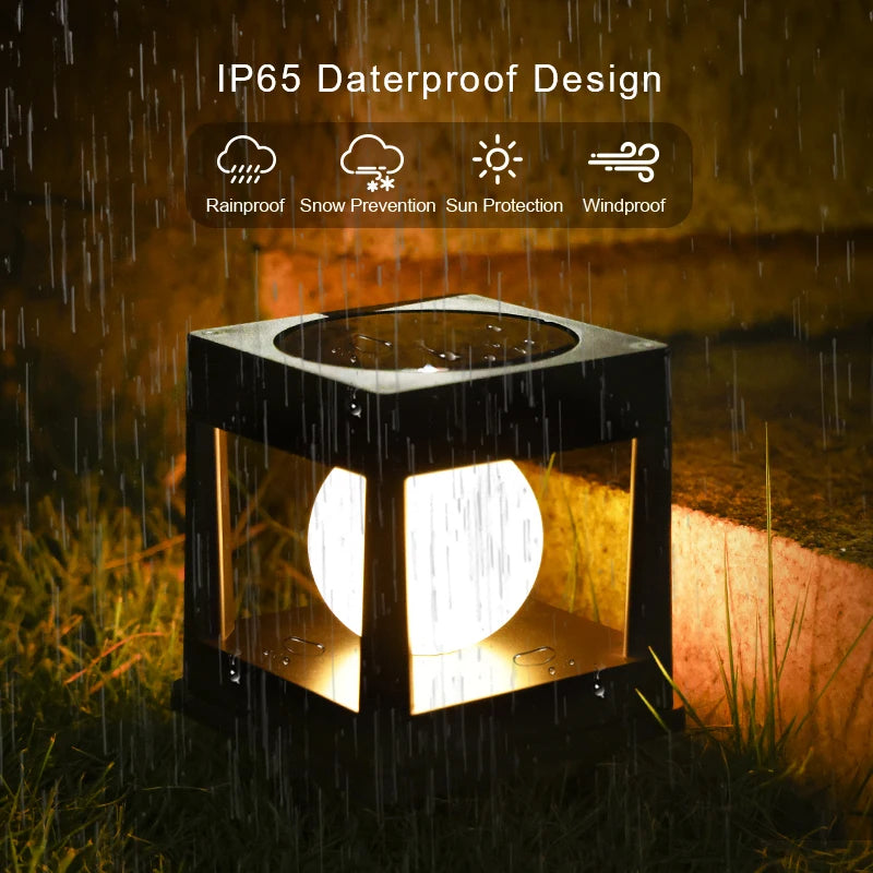 Solar Post Light Outdoor Post Caps Lights Solar Fence Post Lamp Pillar Lamps Waterproof for Wooden Posts Patio Camping Dec