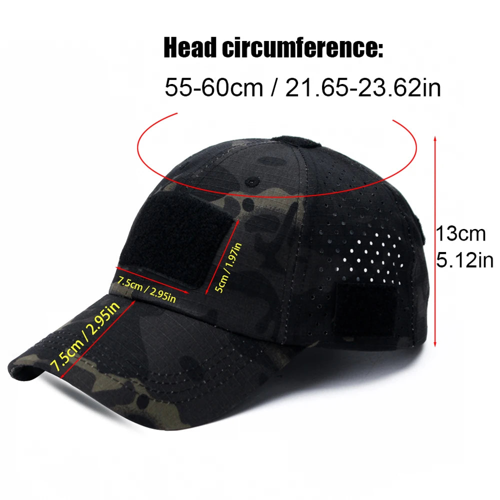 Unisex Camouflage Outdoor Baseball Cap Breathable Sun Protection Hat For Hunting Hiking Running Fishing Camping