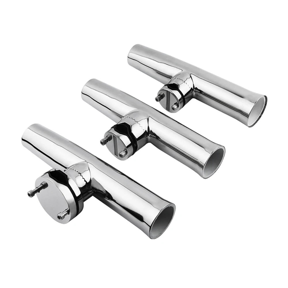 Marine Adjustable Fishing Rod Holder Stainless Steel 360 Degrees Rotation Clamp-on Rail 19-26mm/25-32mm/32-50mm Boat Accessories