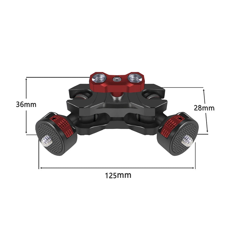 New Upgraded Universal Adjustable Double ballhead 1/4 to 3/8 Magic Arm Monitor Bracket DSLR Cameras Cage Accessories Support 5kg