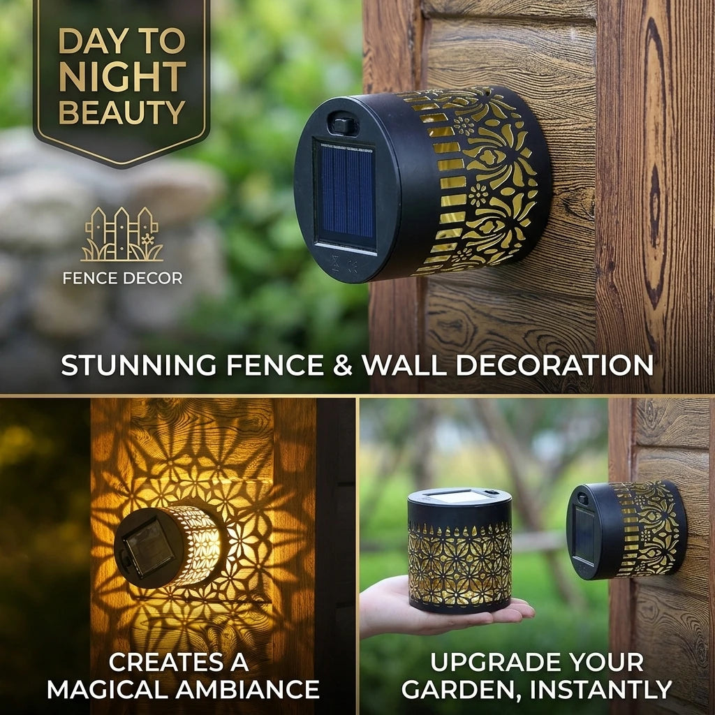 Solar Datura Fence Wall Lights Garden Decoration  Party Courtyard Decoration Solar Garden Light Garden Patio Walkway Decor
