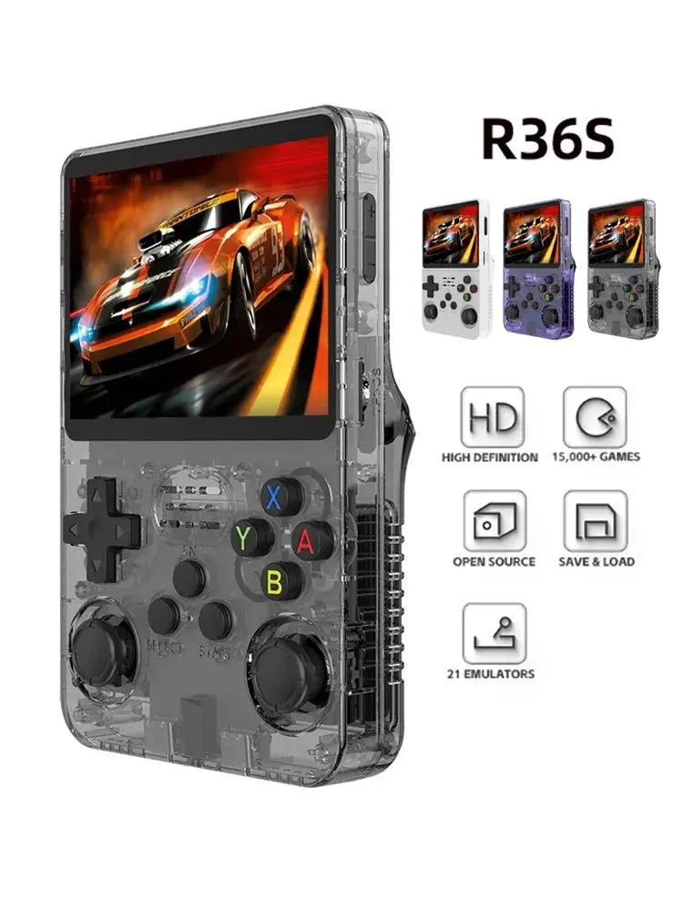 R36S Retro Handheld Video Game Console Linux System 3.5 Inch IPS Screen R35s Pro Portable Pocket Video Player 64GB Games WardBoyzPROShop
