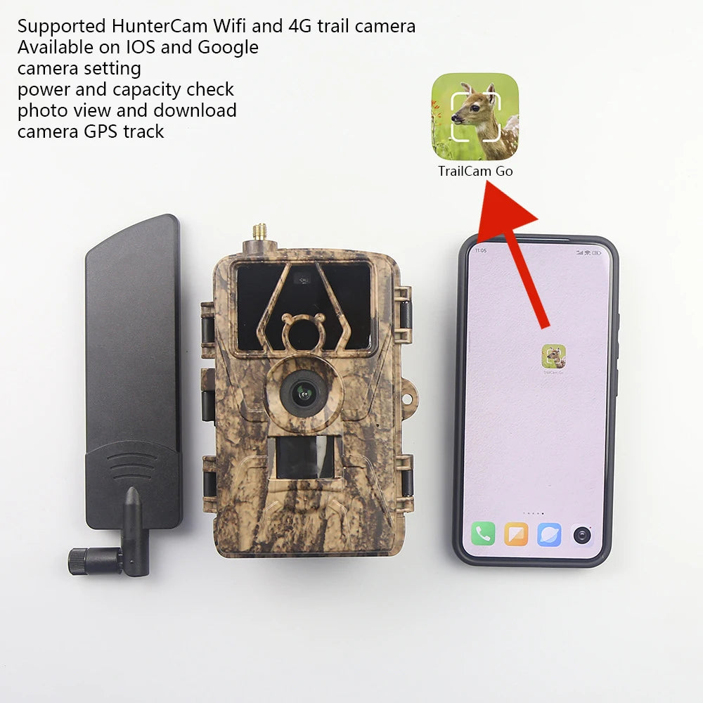 Trail Cam with 8K Video 60MP Images Night Vision Motion Activated Waterproof Wildlife Camera for Hunting Home Security Cameras