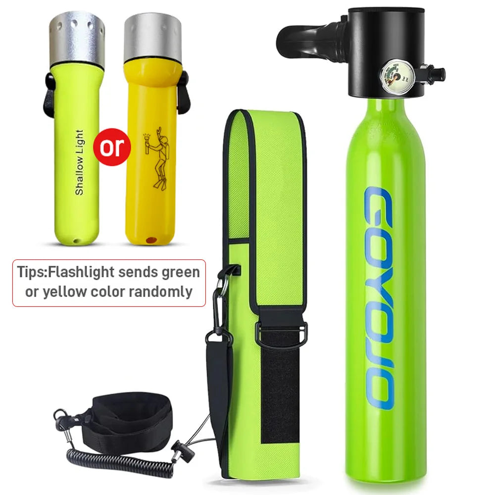 Mini Scuba Tank, 6-12 Minutes Diving Tank, Portable Lung Tank Kits with 3000 PSI Max Pressure 0.5L Small Scuba Diving Tank