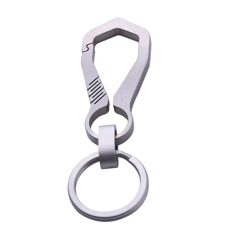 High-End Titanium Keychain Luxury Men Car Key Chain Key Ring Ultra Lightweight EDC Carabiner Holder The Best Gift For Men WardBoyzPROShop