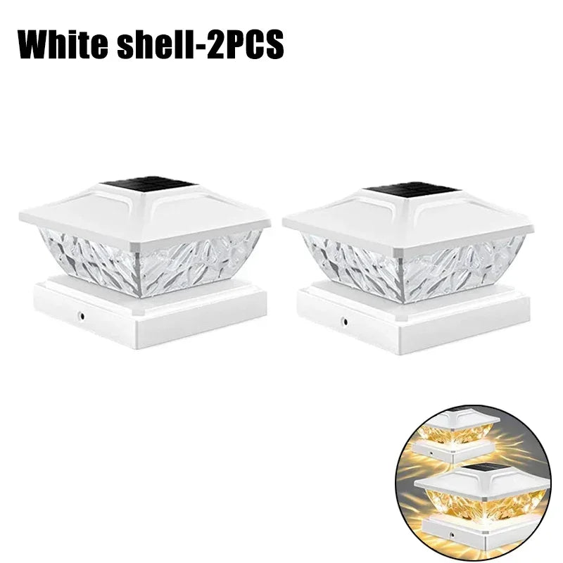 Outdoor Waterproof Villa Gate Fence Light Solar Light Outdoor Villa Column Lamp Fence Gate Pillar Head Led Lamp For House Garden