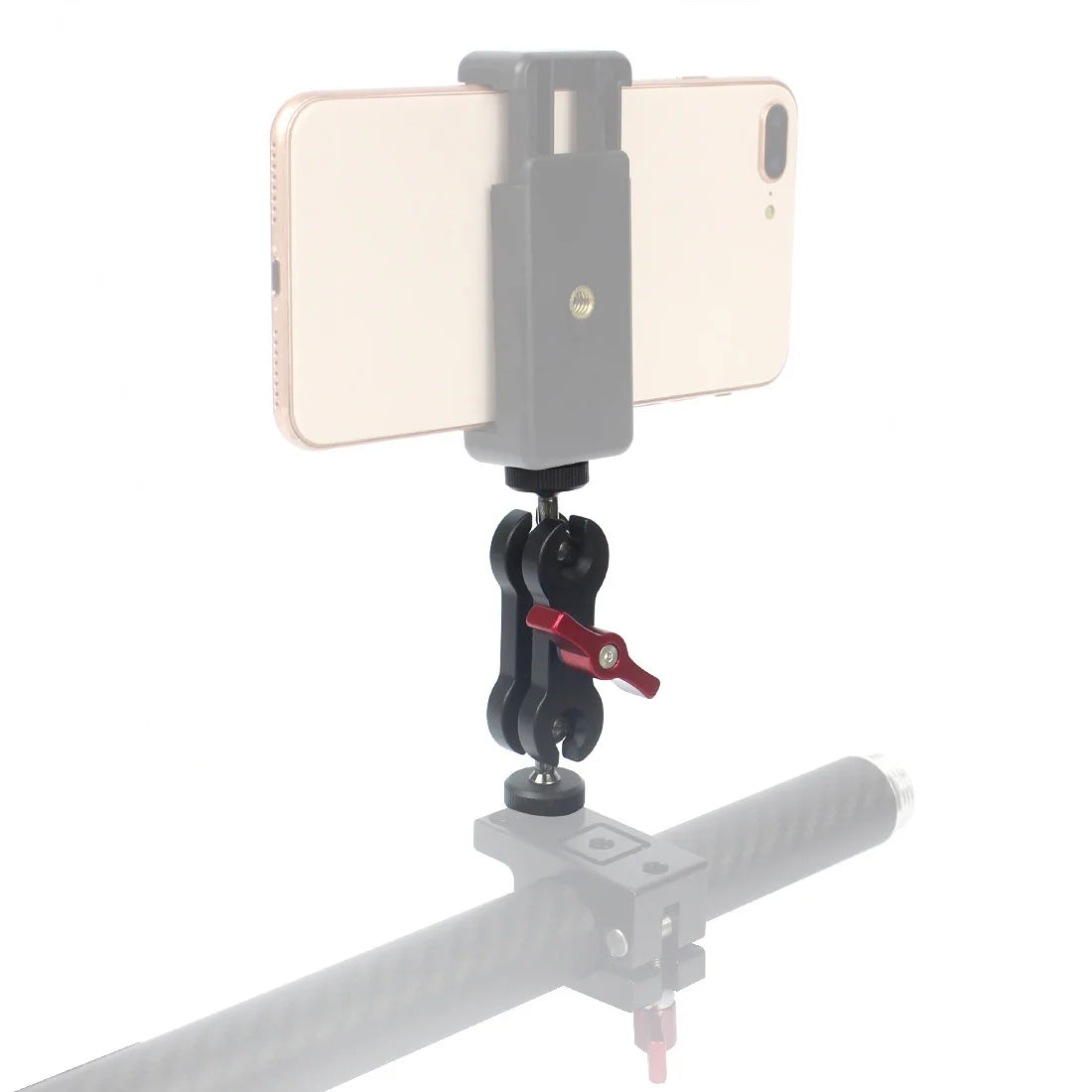 360° Ballhead Magic Arm Double Ball Head Adapter 1/4" Screw Monitor Mount for Gopro Insta360 Holder Lights Phone Stand Bracket