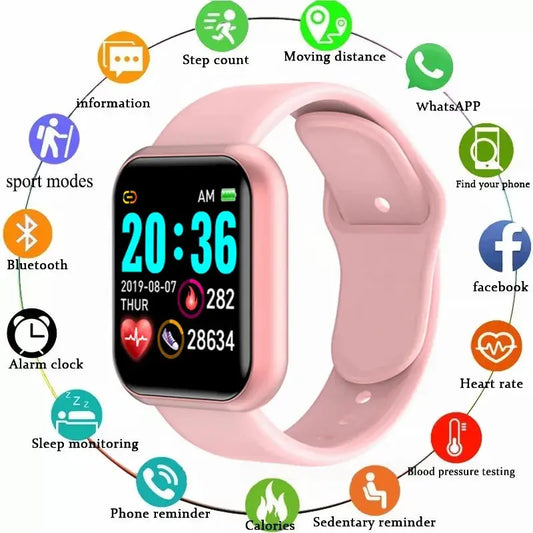 Multifunctional Smart Watch Men Women Bluetooth Connected Phone Music Fitness Sports Bracelet Sleep Monitor Y68 Smartwatch D20 WardBoyzPROShop