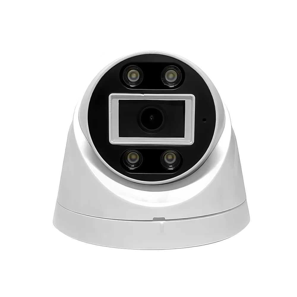 5MP/4MP AI POE Dome Camera - Full Color & Infrared Dual Light, Built-in Mic, RTSP, XMEYE, Semi-ball Design for Home Security
