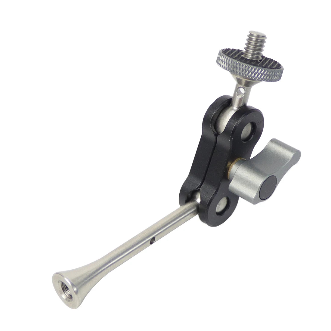 Dual Ball Head Magic Arm Swivel Mount Adapter with 1/4'' Screw for DJI OSMO360 for DSLR Camera Video Monitor Light Mic Bracket