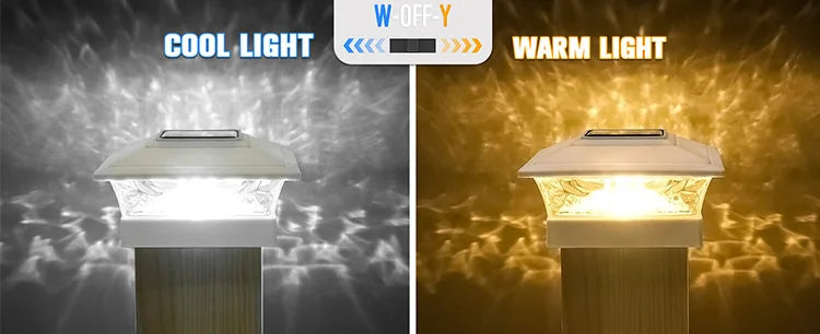 Outdoor Solar Post Cap 2 Modes Fence Light LED Post Lamp Solar Powered Waterproof For 4 Inch Wood Posts Yard Garden Outside