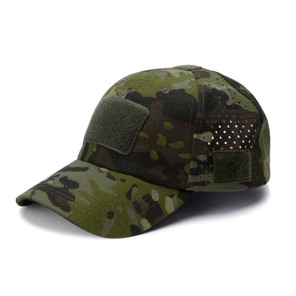 Unisex Camouflage Outdoor Baseball Cap Breathable Sun Protection Hat For Hunting Hiking Running Fishing Camping