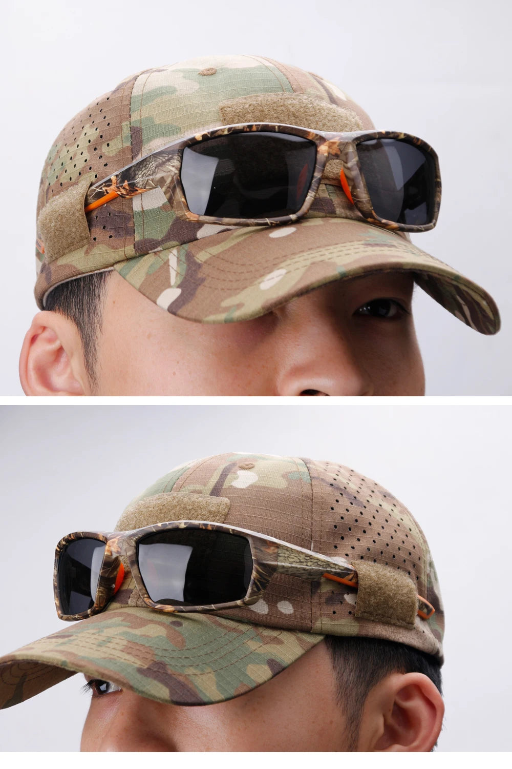 Unisex Camouflage Outdoor Baseball Cap Breathable Sun Protection Hat For Hunting Hiking Running Fishing Camping